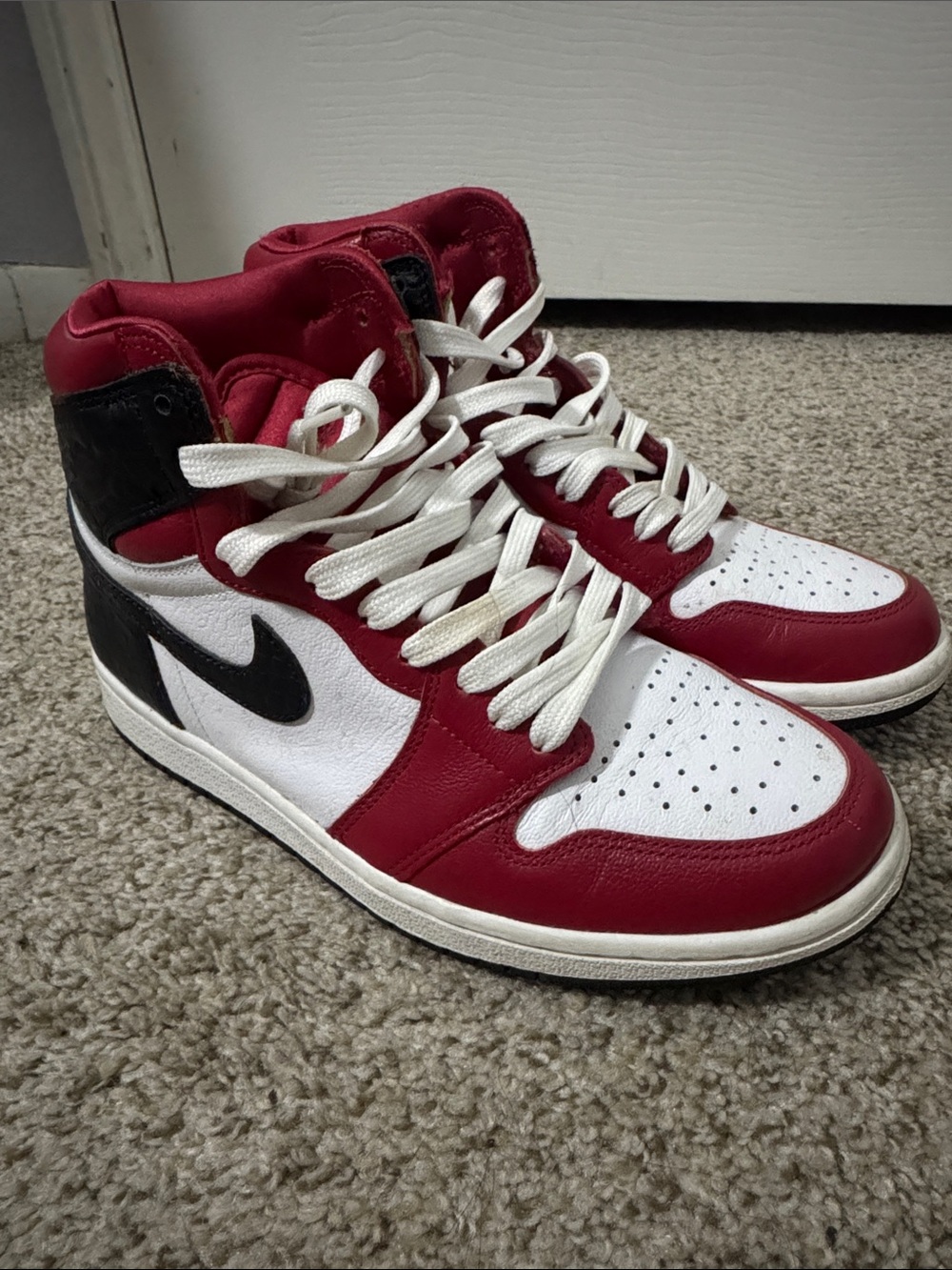 Nike Women’s High-Top Sneakers — Red, White, Black